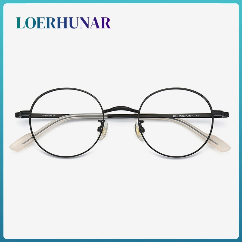 2024 New Japanese Handmade Retro Fashion Small Face Glasses Frame for Man and Women High Quality Oval Pure Titanium Eyeglasses