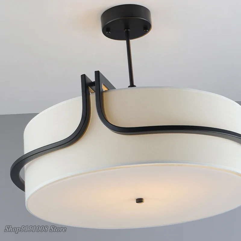 Nordic Minimal Vintage LED Pendant Lights Cloth Creative High-end Chandeliers Home Decor for Bedroom Living Room Tea House Lamps