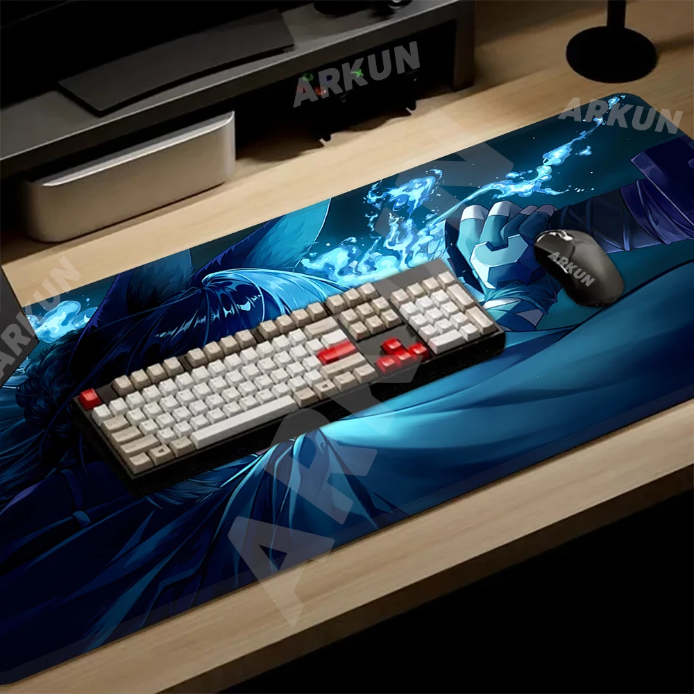 XXL Kawaii Pretty Cool Miyabi Hoshimi Popular Top Zenless Zone Zero Lock Edge Mouse Pad Large Computer Gaming Keyboard Desk Mat