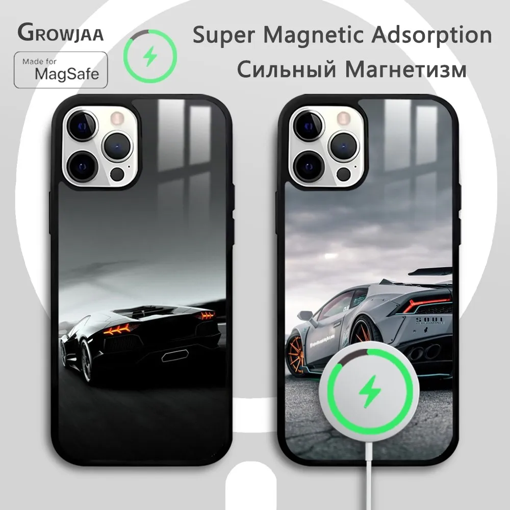 

Super cool sports car luxury Phone Case For iPhone 16 15 14 13 12 11 Pro Max Plus Mini New Magsafe Mirror Wireless Magnetic Cove