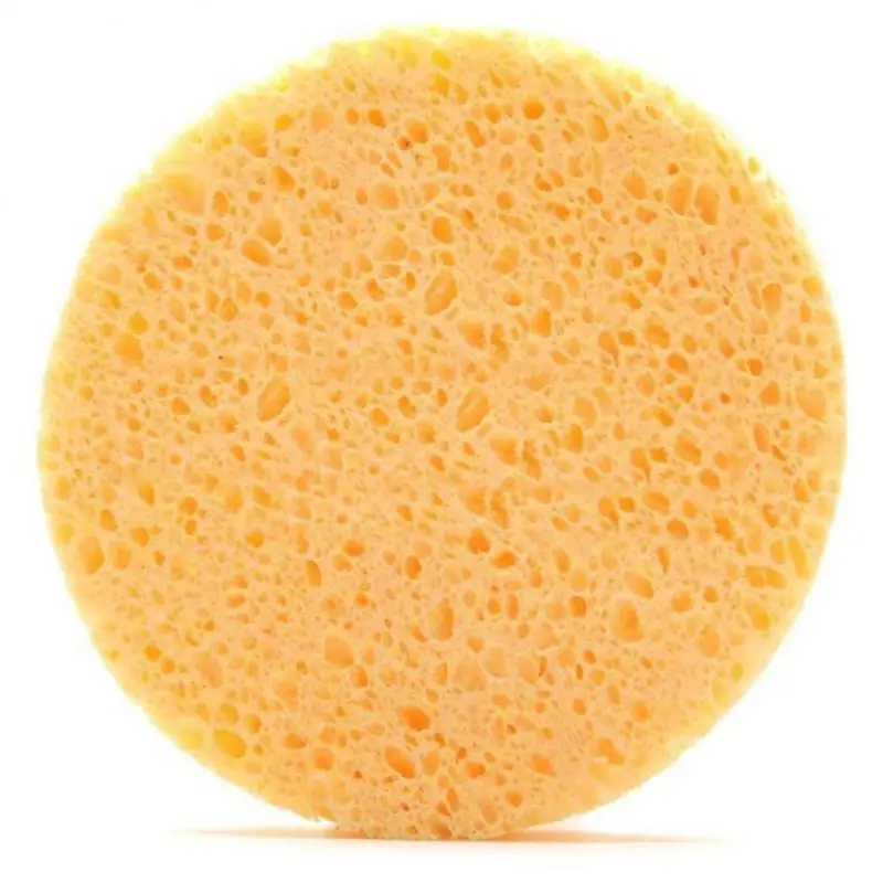 Face Round Makeup Remover Tool Natural Wood Pulp Sponge Cellulose Compress Cosmetic Puff Facial Washing Sponge