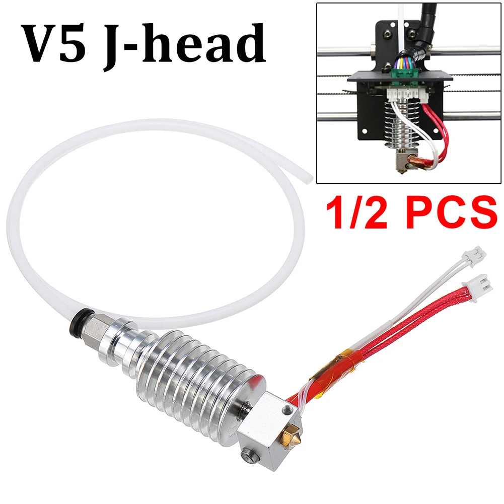 12V Metal V5 J-head Hotend Kit Extruder Hot End Kit 0.4mm 3D Printer Parts for Anycubic I3 Mega 3D Extruder Printer