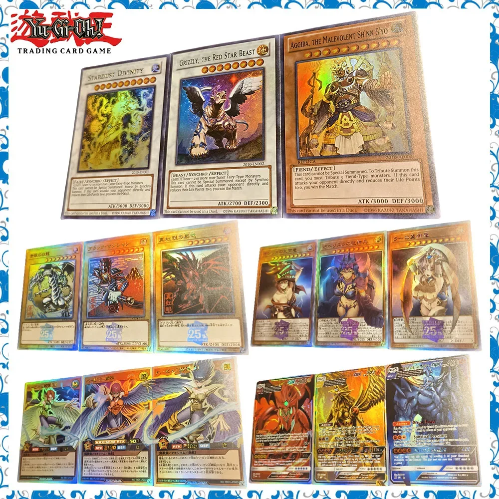 

3PC/Set Anime Yu-Gi-Oh DIY ACG Slifer The Sky Dragon Premium Flash Card Tabletop Contest Games Toys Christmas Birthday Gifts
