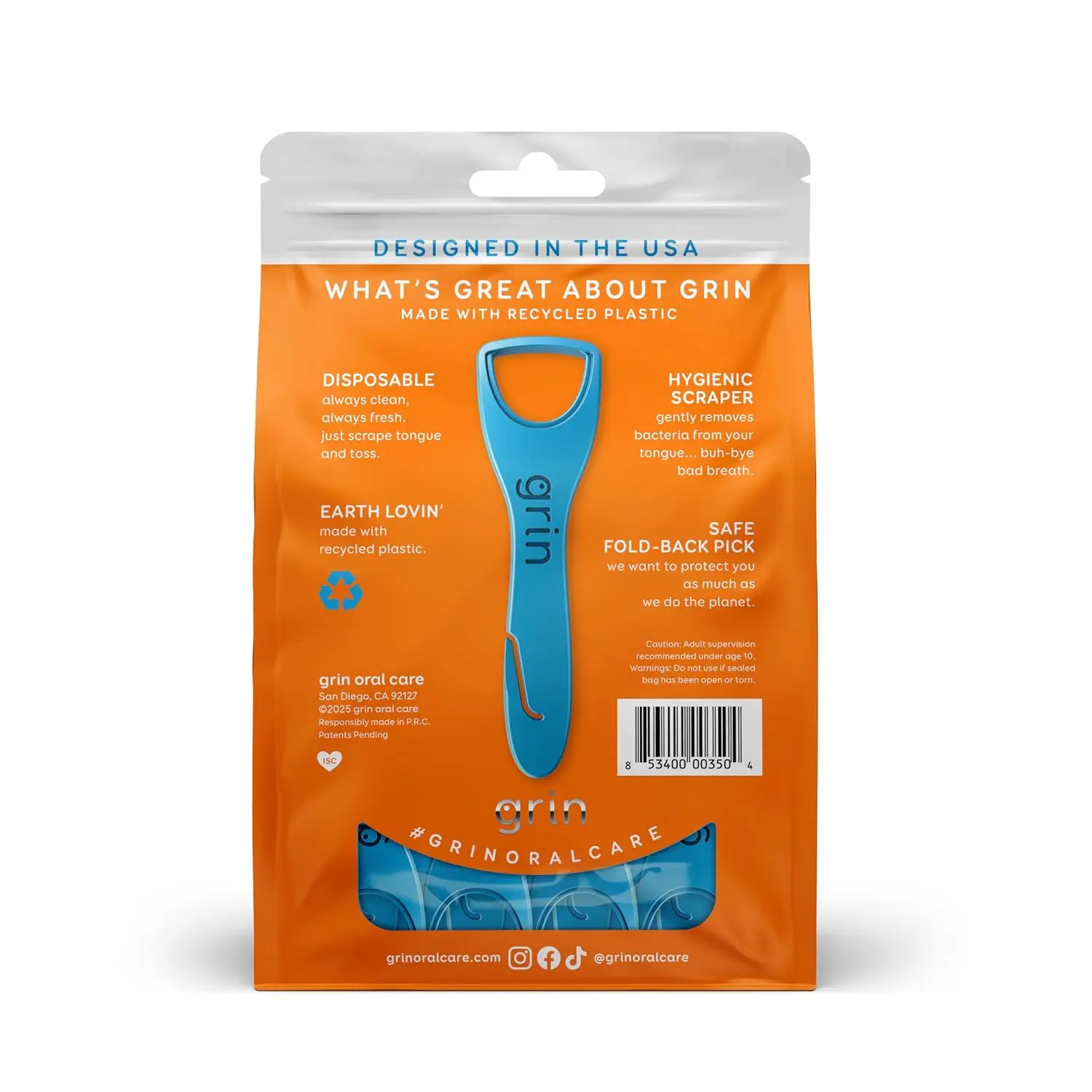 48Pcs Disposable Tongue Cleaner Scraper, Eco-Friendly Recycled Plastic, Fresh Breath, Travel, with Safe Pick