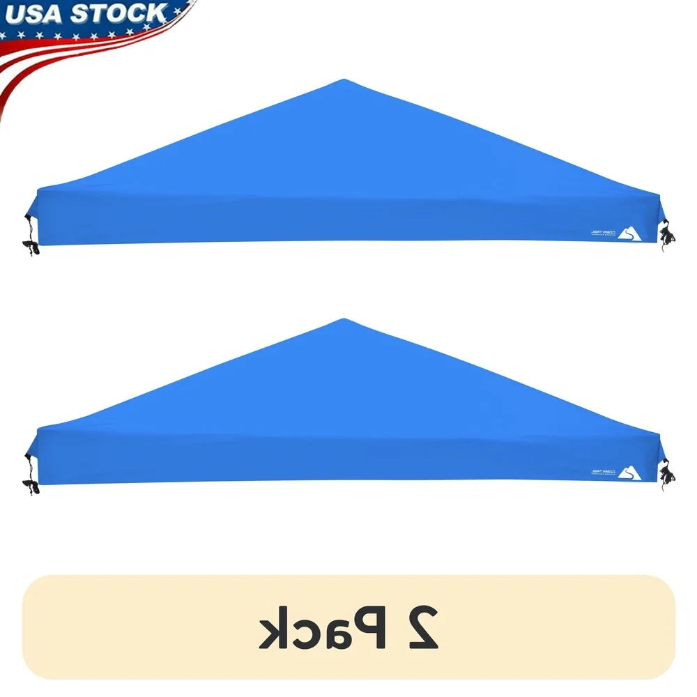 

2 Pack Instant Pop-Up Canopy Replacement Top Waterproof Cover Outdoor Shelter Slant Leg Camping Shading Event Party 50 UV