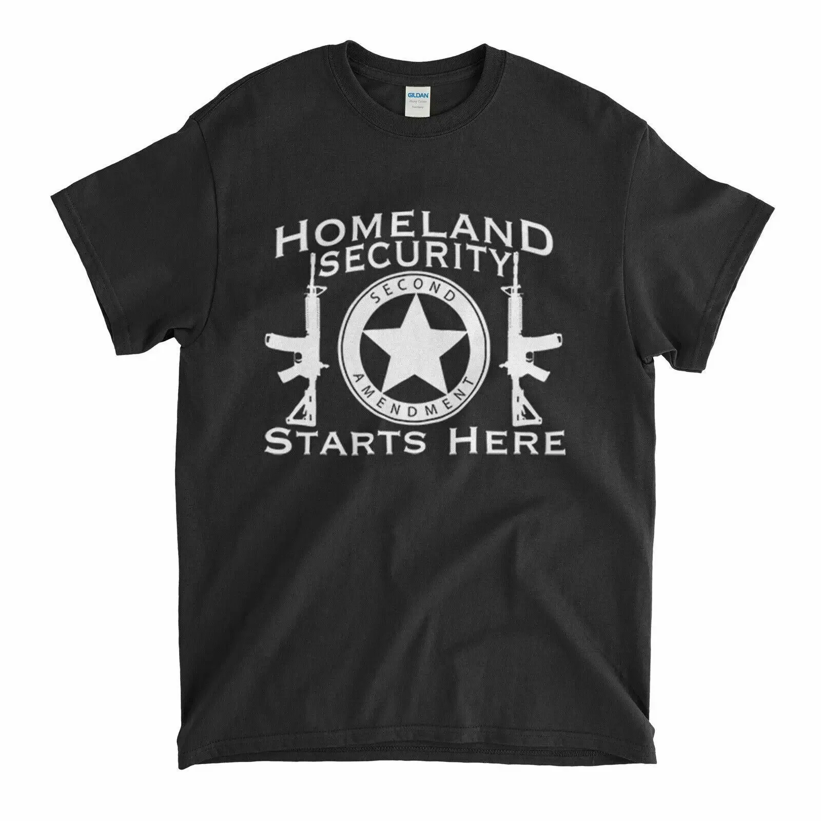 Homeland Security Starts Here 2nd Amendment T-Shirt 100% Cotton O-Neck Summer Short Sleeve Casual Mens T-shirt Size S-3XL