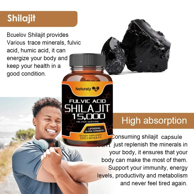 Natural Pure Shilajit Resin Fulvic Acid Test – Immune System Support, Memory and Brain Function, Powerful Antioxidant