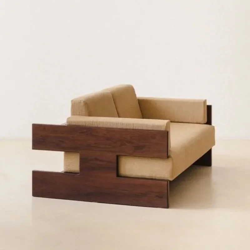 Medieval style, multi-functional fabric sofa, modern and fashionable living room, niche design sense, multi-person furniture