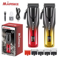 MARSKE Tech! Dynamic Yellow Red USB Hair Clipper | LED Real-Time Display | Fashion-Tech Style | Futuristic Beauty Experience