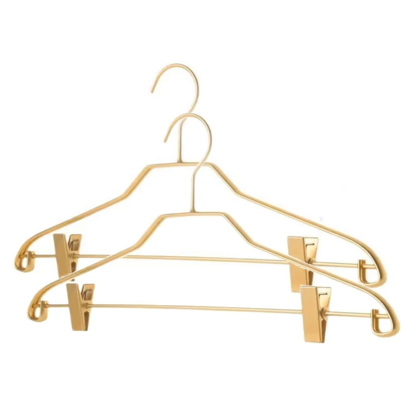 

Deluxe Aluminium Clothes Rack with Clip Household Clothes Brace Trouser Rack Non-slip Traceless Trouser Clip Hanging Hanger