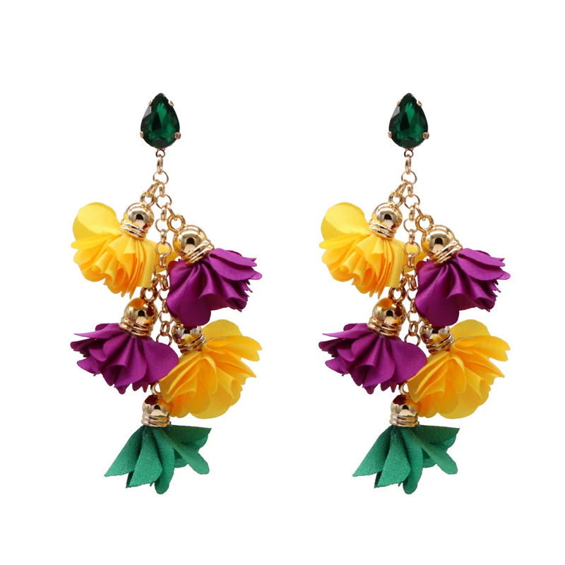 New Design Bohemian Earrings For Women Flower Earrings Tassel Pendant Earrings Fashion Jewelry Accessories 2023 New Year Gift