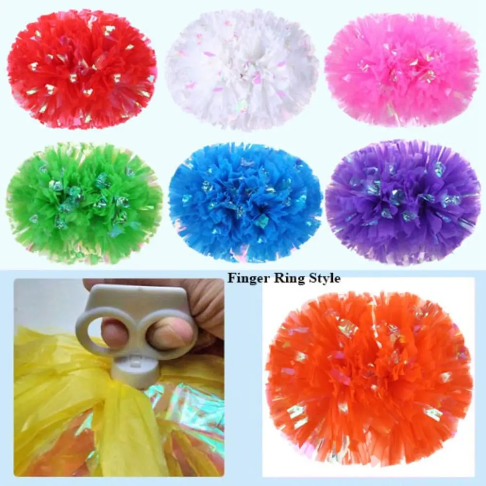 Jeu de pompons de pom-pom girl, 25cm, 9 couleurs, fleur d'encouragement, sports de balle, haute qualité