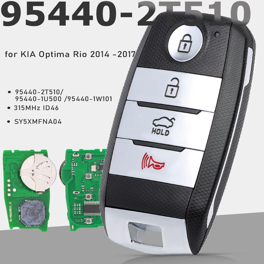 

KEYECU 95440-2T510/95440-1U500/95440-1W101 Умный дистанционный ключ 315 МГц ID46 Брелок для KIA Optima Rio 2014 2015 2016 2017