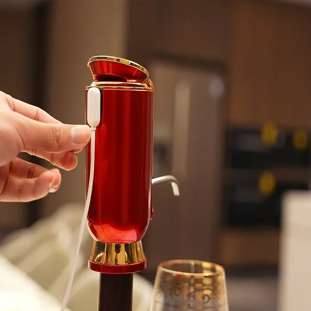 

В наличии Роскошный портативный перезаряжаемый электрический аэратор для вина, автоматический электрический графин для вина на 30 дней