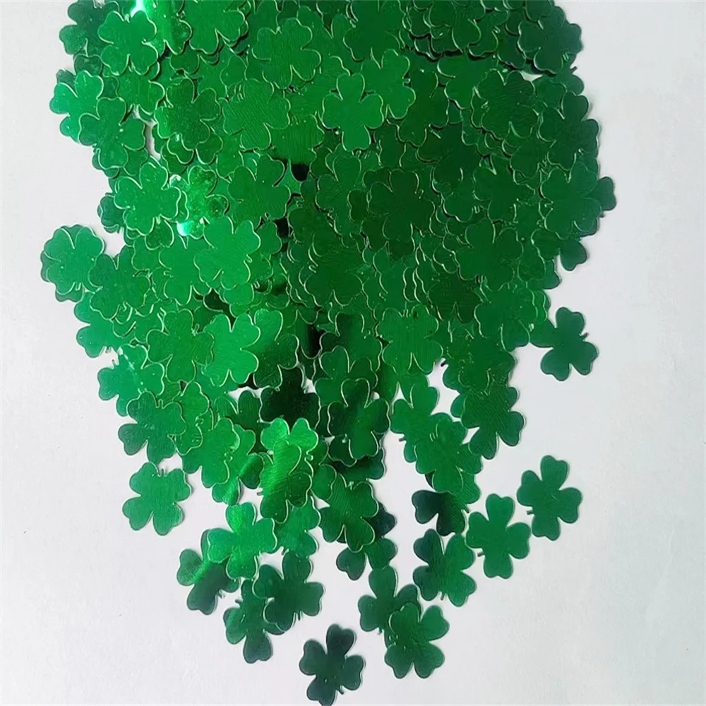 St. Patrick\'s Day Decoration Shamrock Beer Uncle Throws Confetti Irish Day Party Decoration Four Leaf Clover Green Leaf Confetti