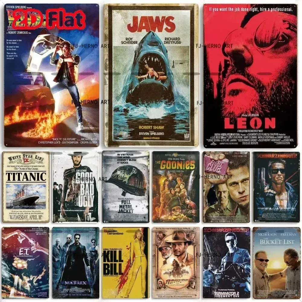 Cartel de Metal de películas Retro, placa de película Vintage, placa decorativa de pared antigua de Hollywood para Bar, Club, hogar, dormitorio, arte de pared