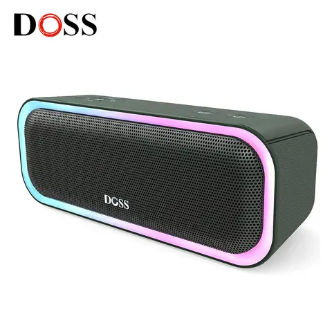 DOSS Bluetooth 5.0 Speaker Powerful 20W Stereo Sound Extra Bass Sound Box IPX6 Waterproof TWS Pairing Wireless Portable Speakers