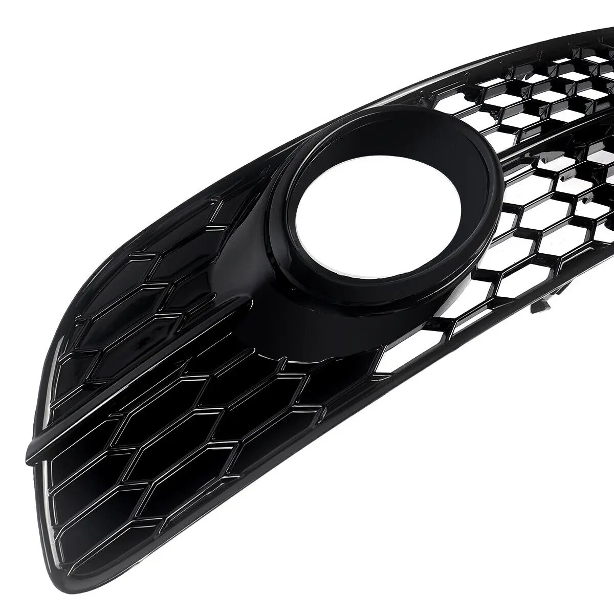 Osłony świateł przeciwmgielnych do Audi A6 C6 S-line 2008 2009 2010 2011 Przedni zderzak Osłona świateł przeciwmgielnych Ramka Kratka Czarna Para