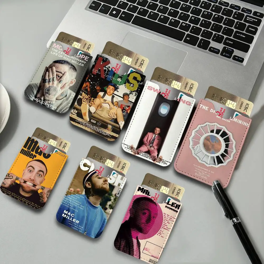 Rapper Mac Miller Swimming Leather Mini Wallet for Men, Thin Pocket Credit Card Separate ID & Bus Card