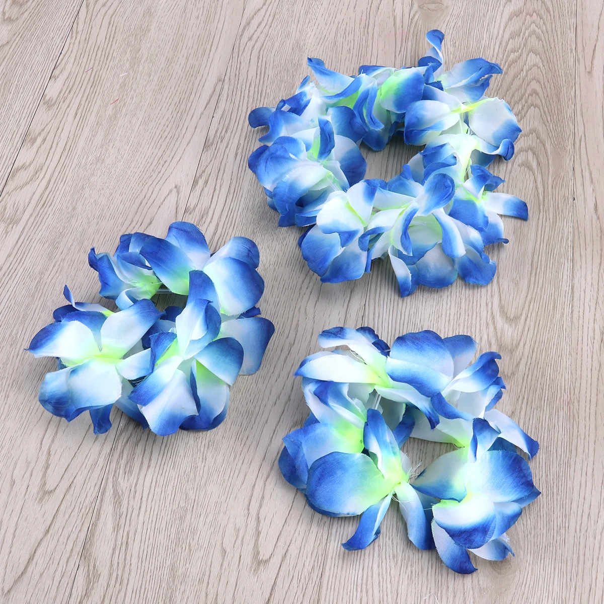 4 pezzi hawaiano Lei ghirlanda floreale ghirlanda primaverile fasce volant corona di fiori accessori realistici fatti a mano per fotografia di viaggio
