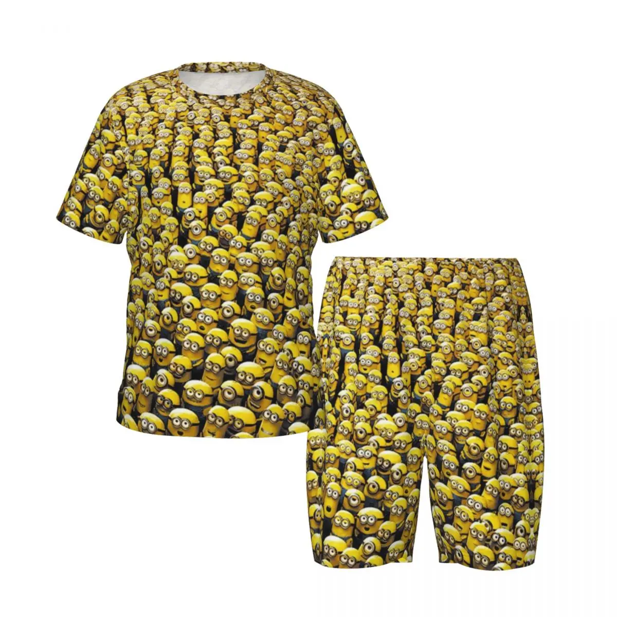 

Minions New Summer Plus Size 4XL Pajamas Set for boys girls Nightwear