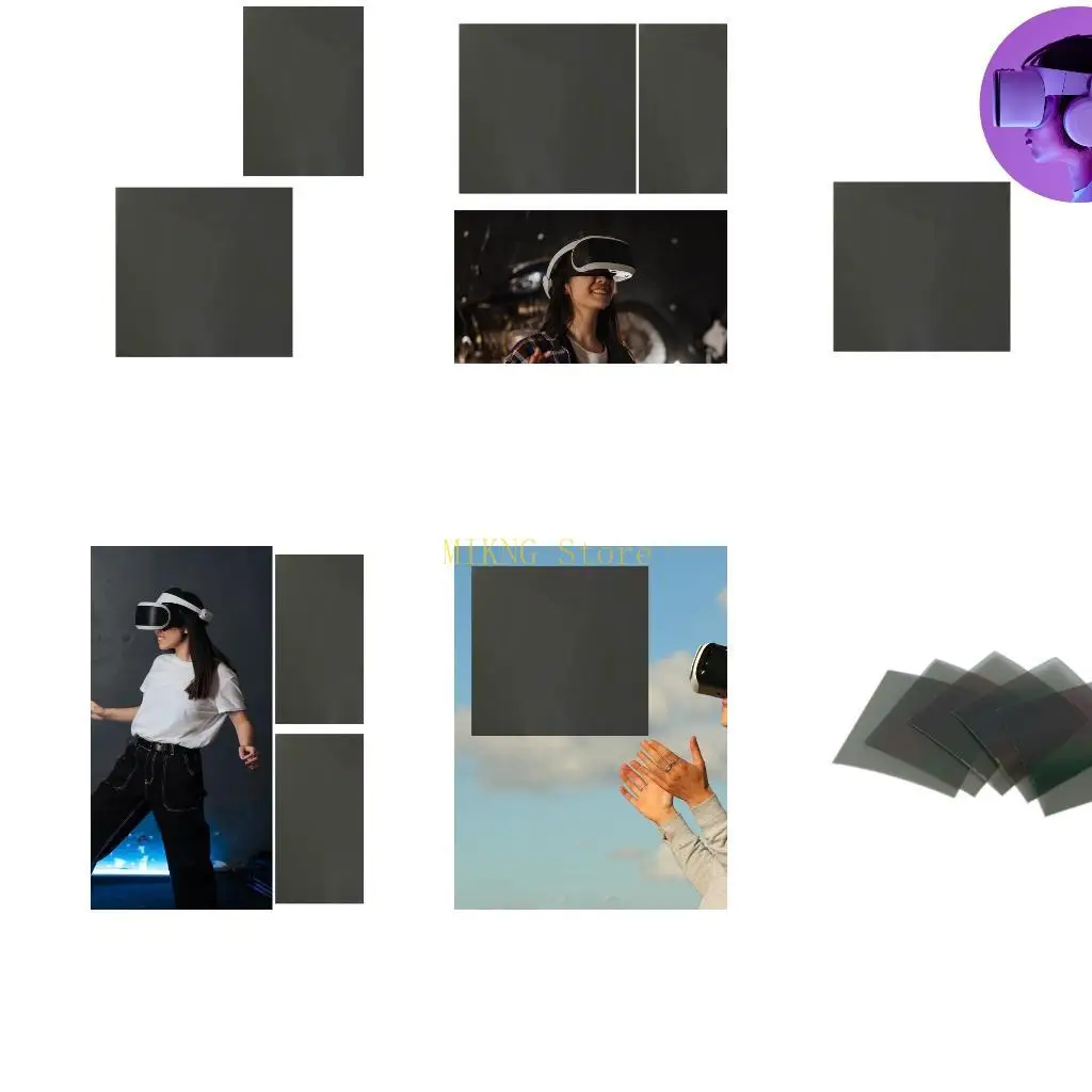 10x10cm 0/90 ° 접착제 선형 편광 필름 시트 고등 전송 편광 편광선 필터 LCD 최고의 판매 용 필름