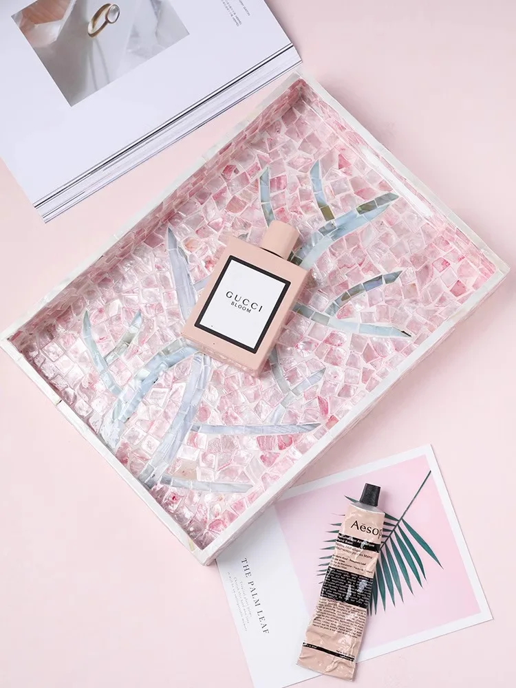 

Деревянный поднос ручной работы для чая, прямоугольный, в скандинавском стиле, для хранения, настольное украшение, плоская тарелка для взрослых, посуда