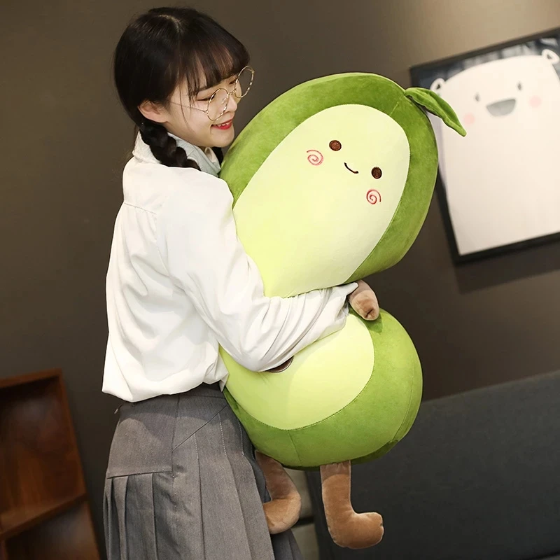1 قطعة الحجم العملاق لطيف الكرتون الأفوكادو أفخم ألعاب الزرع وسادة الفاكهة الناعمة محشوة وسادة أريكة الاطفال الفتيات هدايا عيد غرفة ديكور