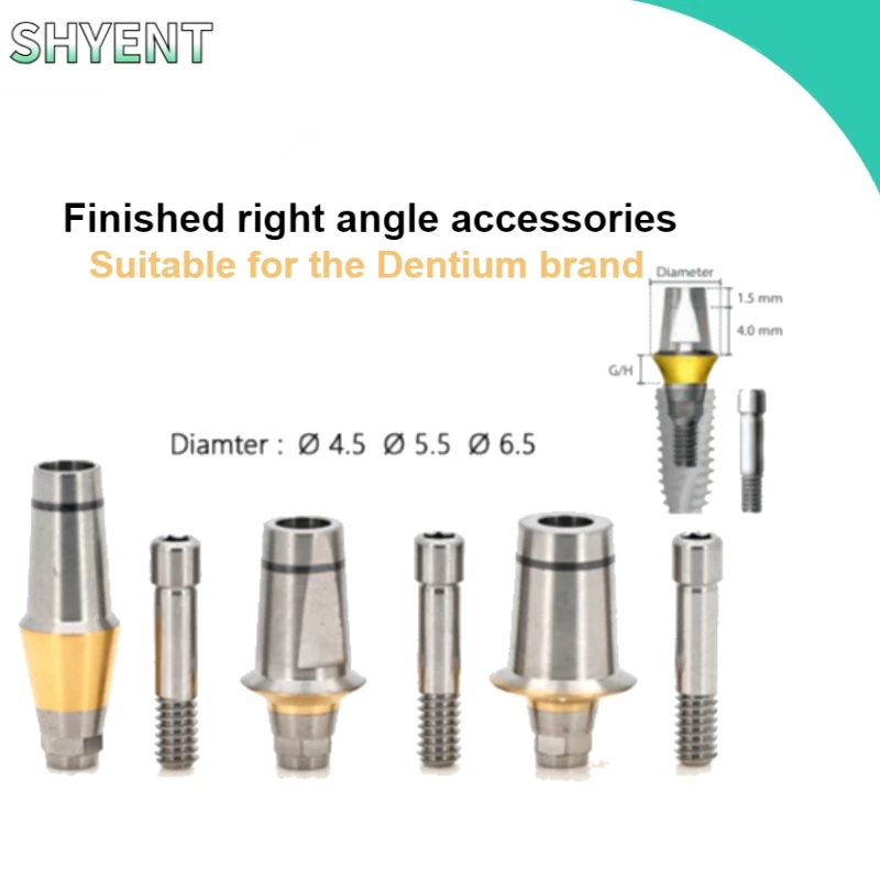 2pcs Dentium Compatible Dentium Finished Right Angle Accessories Hexagonal Sealing Screwtools with Final Abutment Screw