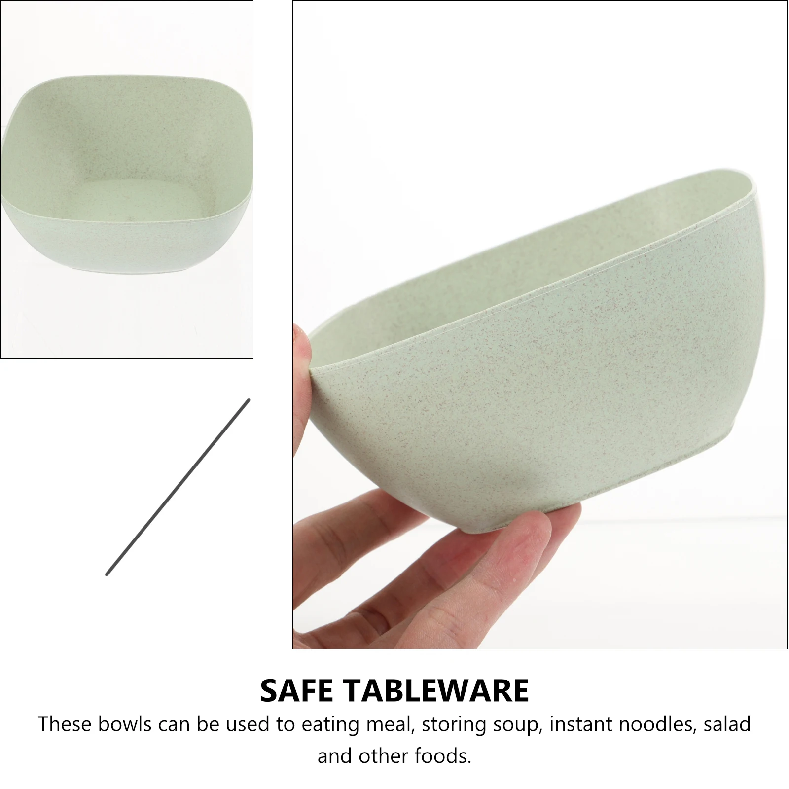 1Set Wheat Straw Bowls Eco-Friendly Multipurpose Salad Soup Bowls Resistant Tableware Safe Tableware