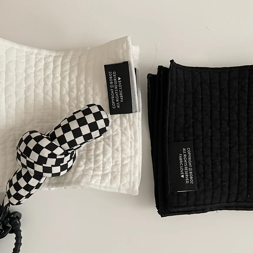 Quilted Cotton-Themed Thin Striped Fabric Coaster Heat Insulation Placemats for Daily Use
