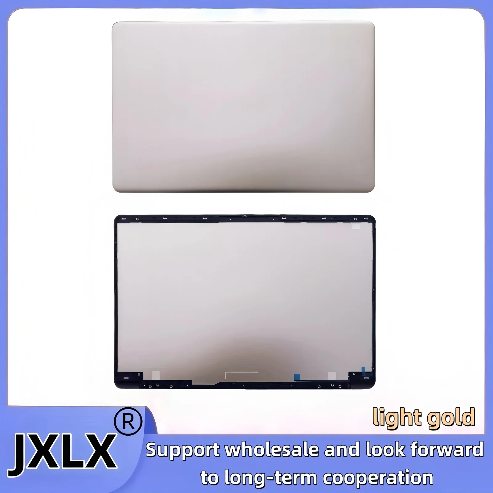 JXLX® New For VivoBook X510 S5100U F510U/UA X510UR/UA/UQ V580Q Laptop LCD Back Cover Top Case/Grey Blue/Light Gold
