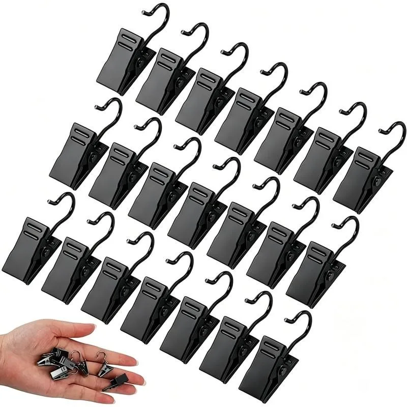 95 pcs Open-End Curtain Clips for Living Room Curtains, Rust Resistant Metal, Easy Slide On Rod, Multipurpose