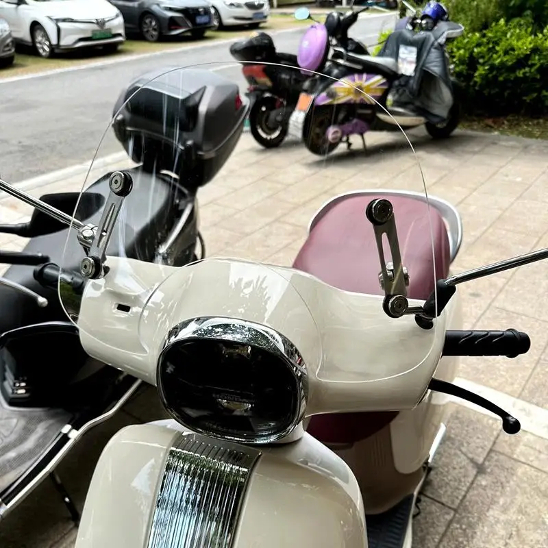 ユニバーサルバイクウインドスクリーン-f25-改造ガラスフロントガラスヴィンテージ防風防雨ホンダファイバヤン車両用