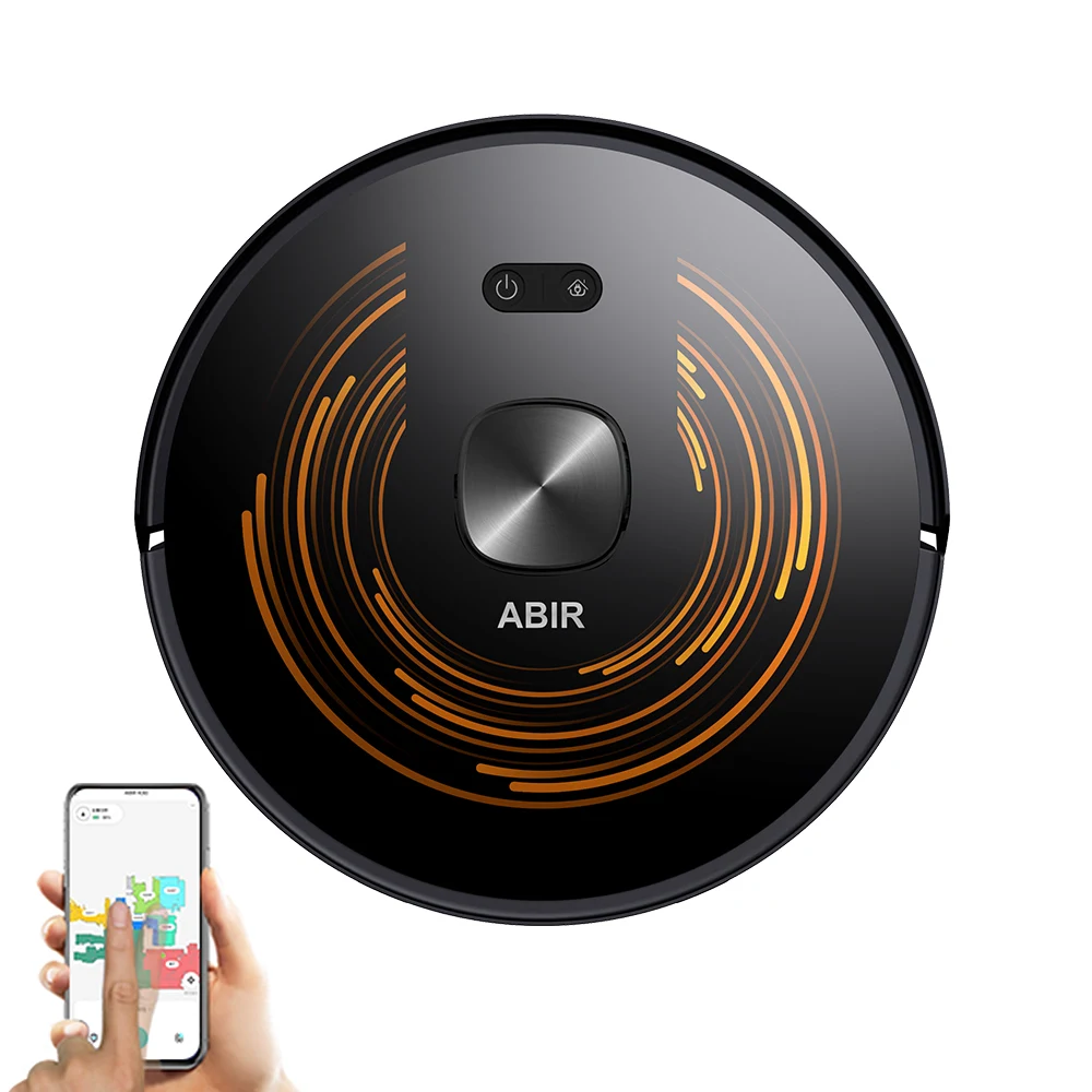 Robot Vacuum Cleaner ABIR X9,Laser Lidar,6500pa Suction,UV Cleaning, Multi-Floor Map,APP Restricted Area,Smart Home Wet Dry Mop