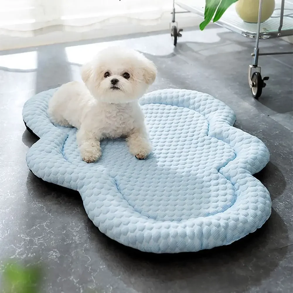 

New Pet Cooling Mat Summer Soft Ice Silk Sleeping Pad for Small Animal Dog Cat Moisture-proof Cushion Matress Non-slip