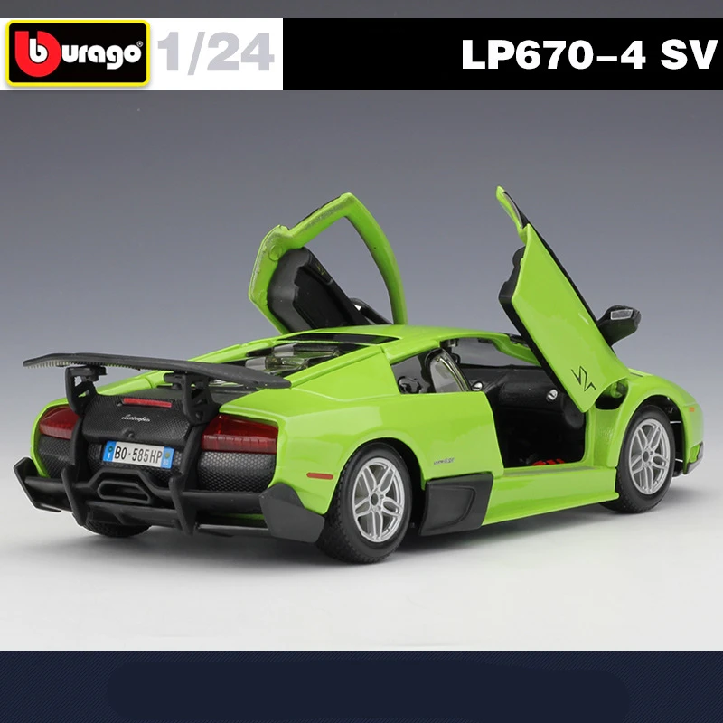 Bburago 1:24 Lamborghini Murcielago LP670-4 SV Alloy Sports Car Model Diecast Metal Toy Super Car Model Simulation Children Gift