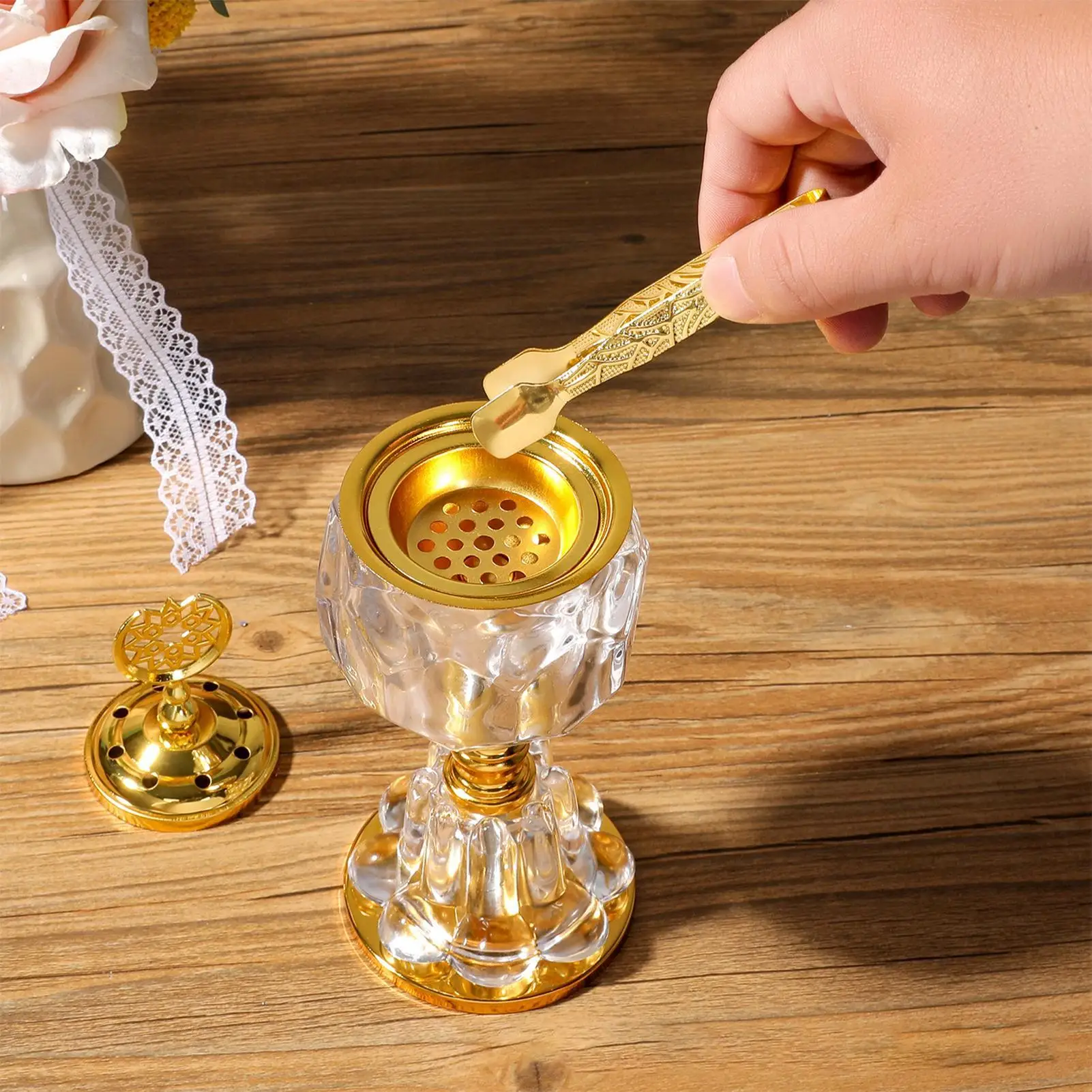 Tiny Tongs Small Metal Tweezers Iron Incense Clip Burner Accessories for Cones Fragrance Church Home Studio Spa Yoga Office