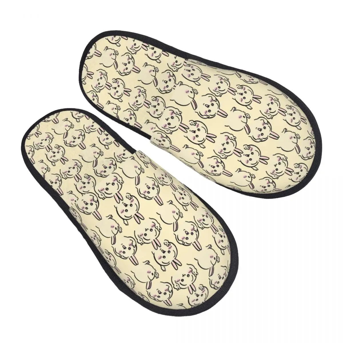

Custom Chiikawa Usagi Memory Foam Slippers Women Comfy Warm House Slippers