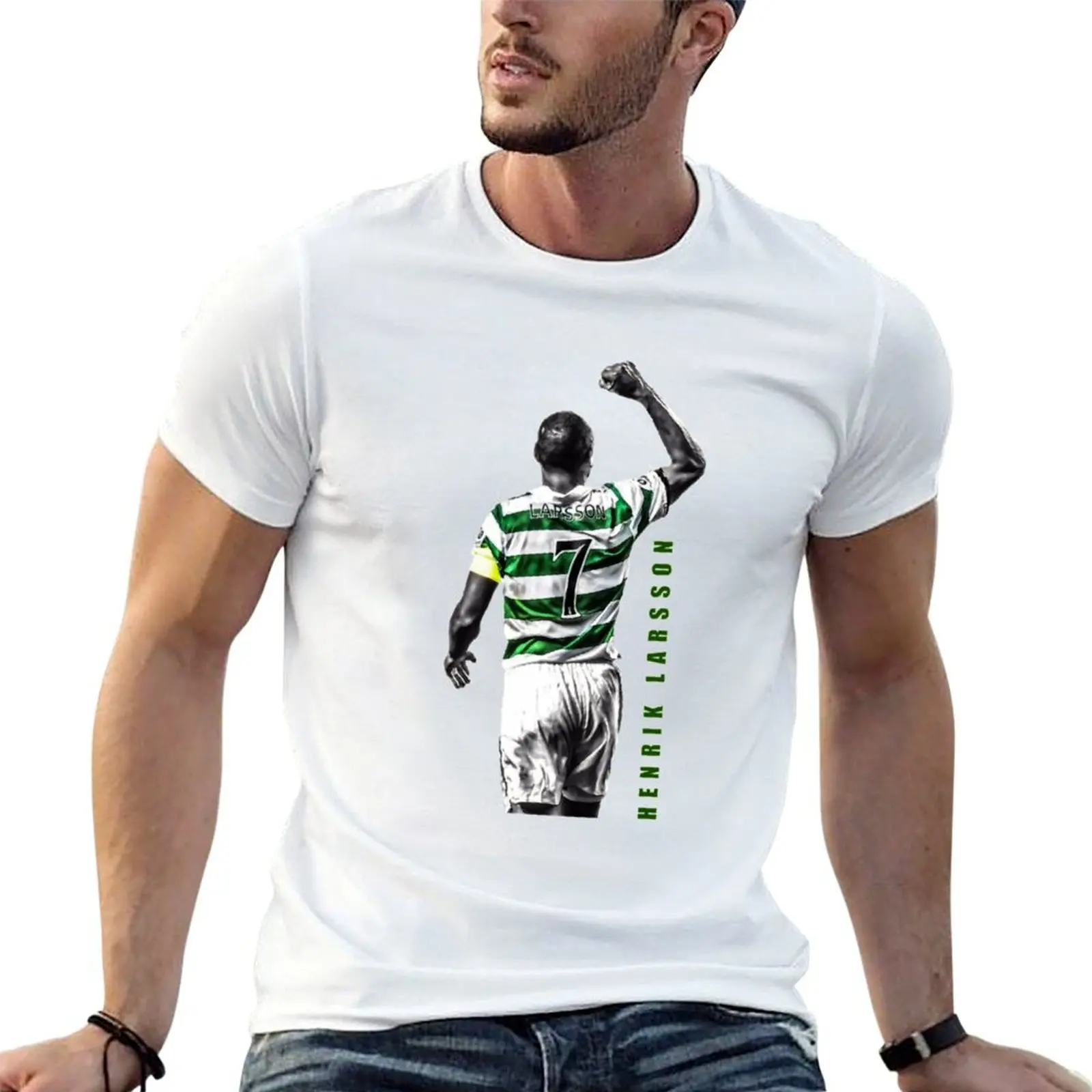 

Henrik Larsson Celtic Football Club Legend Artwork T-Shirt graphic t shirts for man t shirt custom print T-Shirt