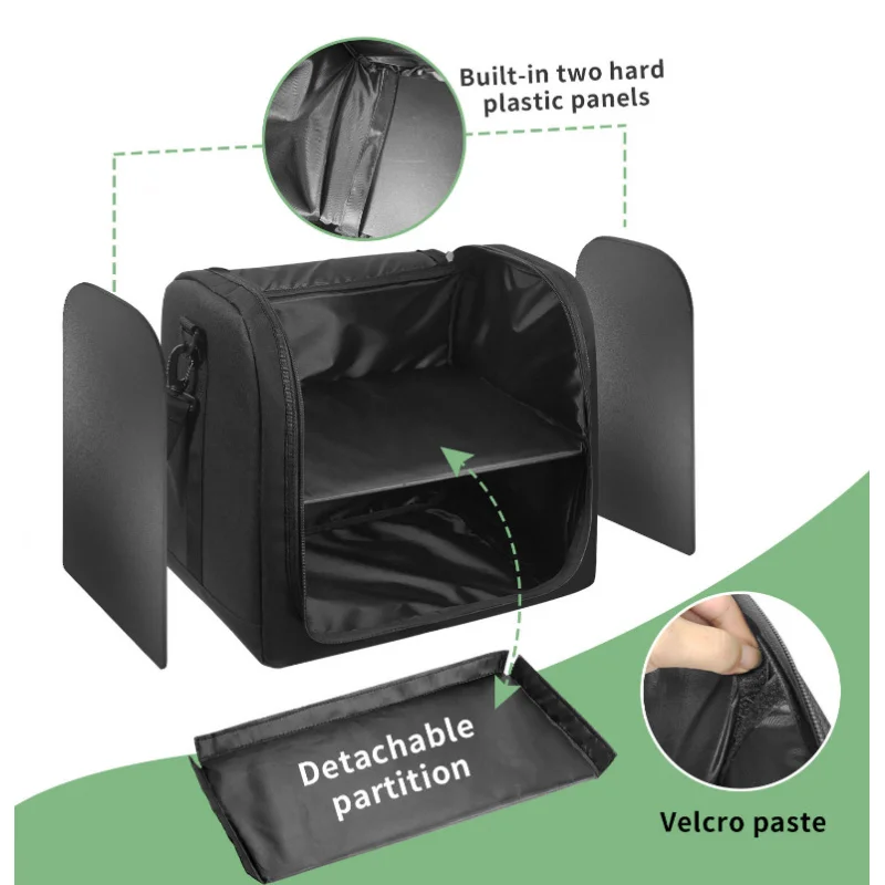 1pcssaco de armazenamento de boné de beisebol, chapéu de grande capacidade com bolsa saco de armazenamento à prova de poeira portátil saco de armazenamento de boné de beisebol multi-camada