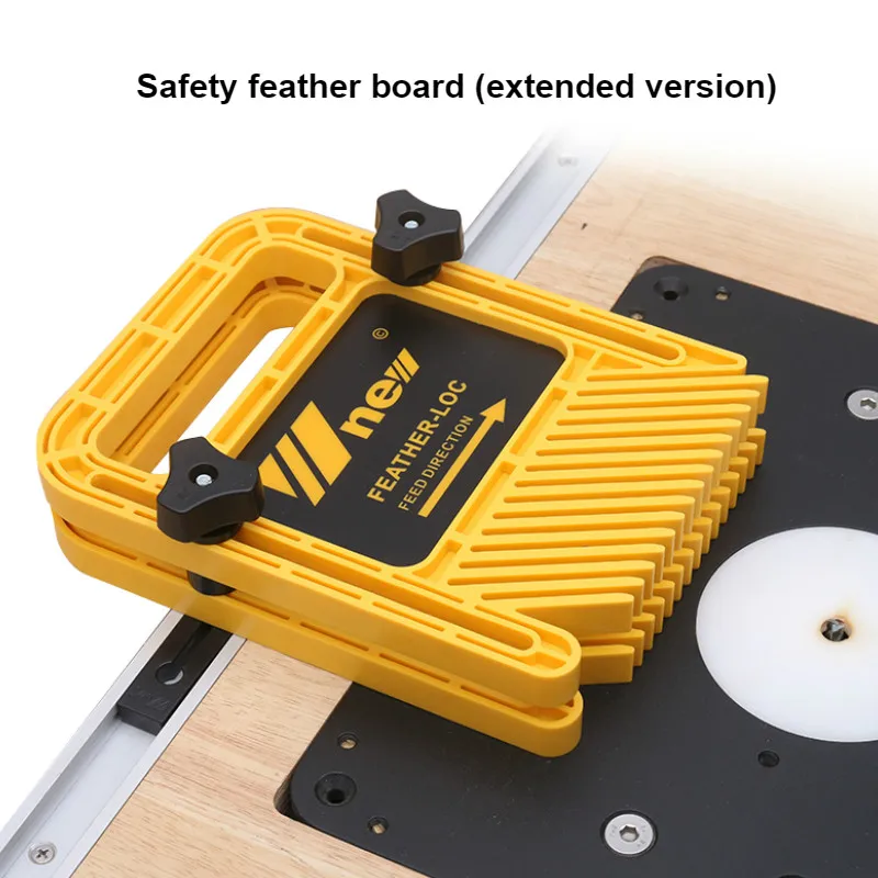 Extended Feather Loc Board Set Multi-purpose Woodworking Engraving Machine Double Featherboards Miter Gauge Slot DIY Tools