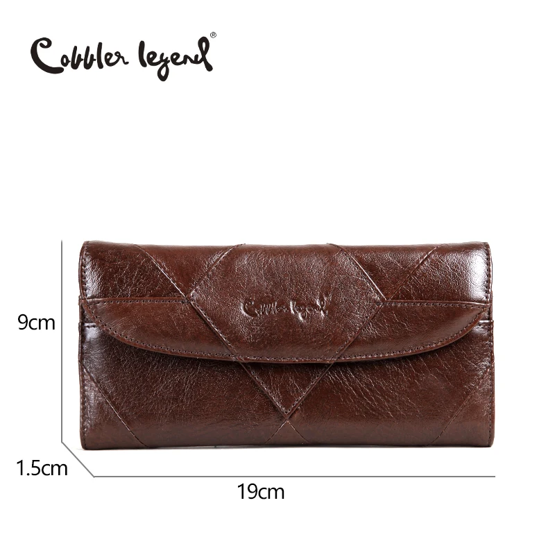 Cobbler Legend Long Wallet Genuine Leather Retro Female Wallet Fashion Vintage Women\'s Phone Bag