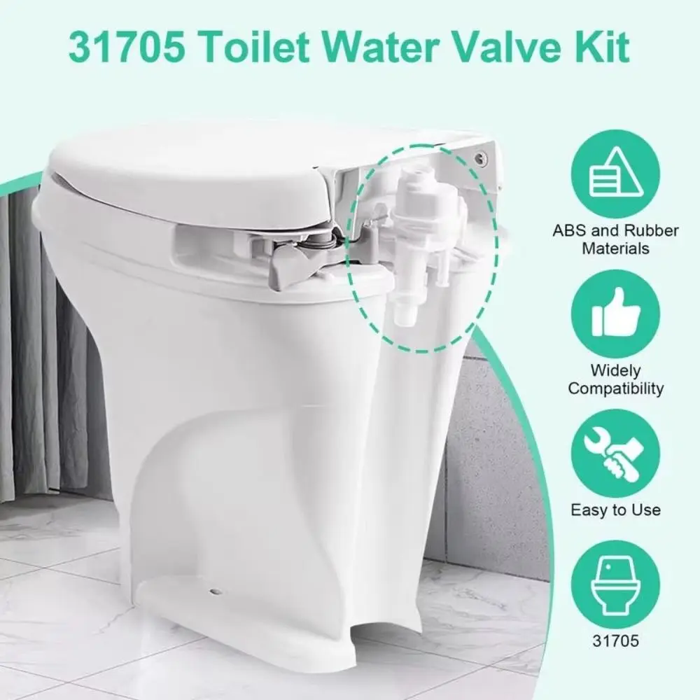 

Portable Replace Flushing Repair Valves Anti Leak Precise Fit RV Toilet Parts Water Valve Sturdy RV Accessories Vehicle Parts