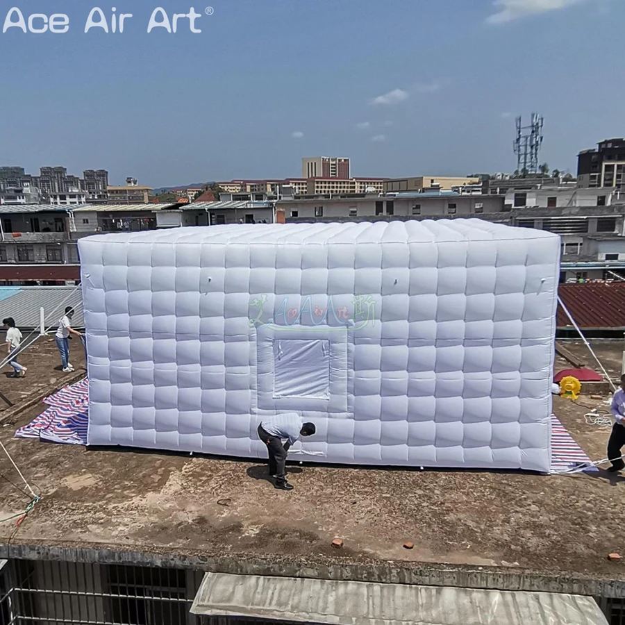 7,6 m de largo x 3,6 m de ancho, dosel de fiesta, tienda de campaña con cubo, refugio cúbico entretenido con ventanas para eventos o bailar