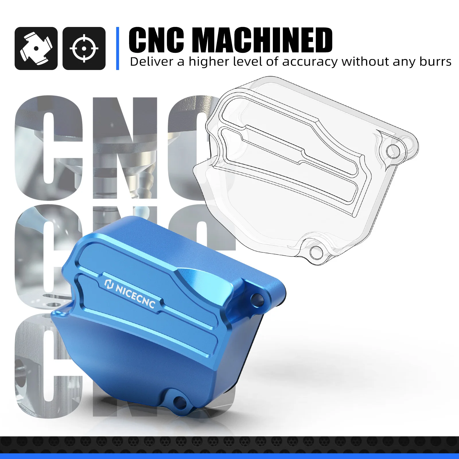 NICECNC الألومنيوم اثنين السكتة الدماغية الأداء المتضخم Powervalve غطاء ل Husqvarna TE 300 TE250 2024-2025 TX300 TC250 2023-2025 #5