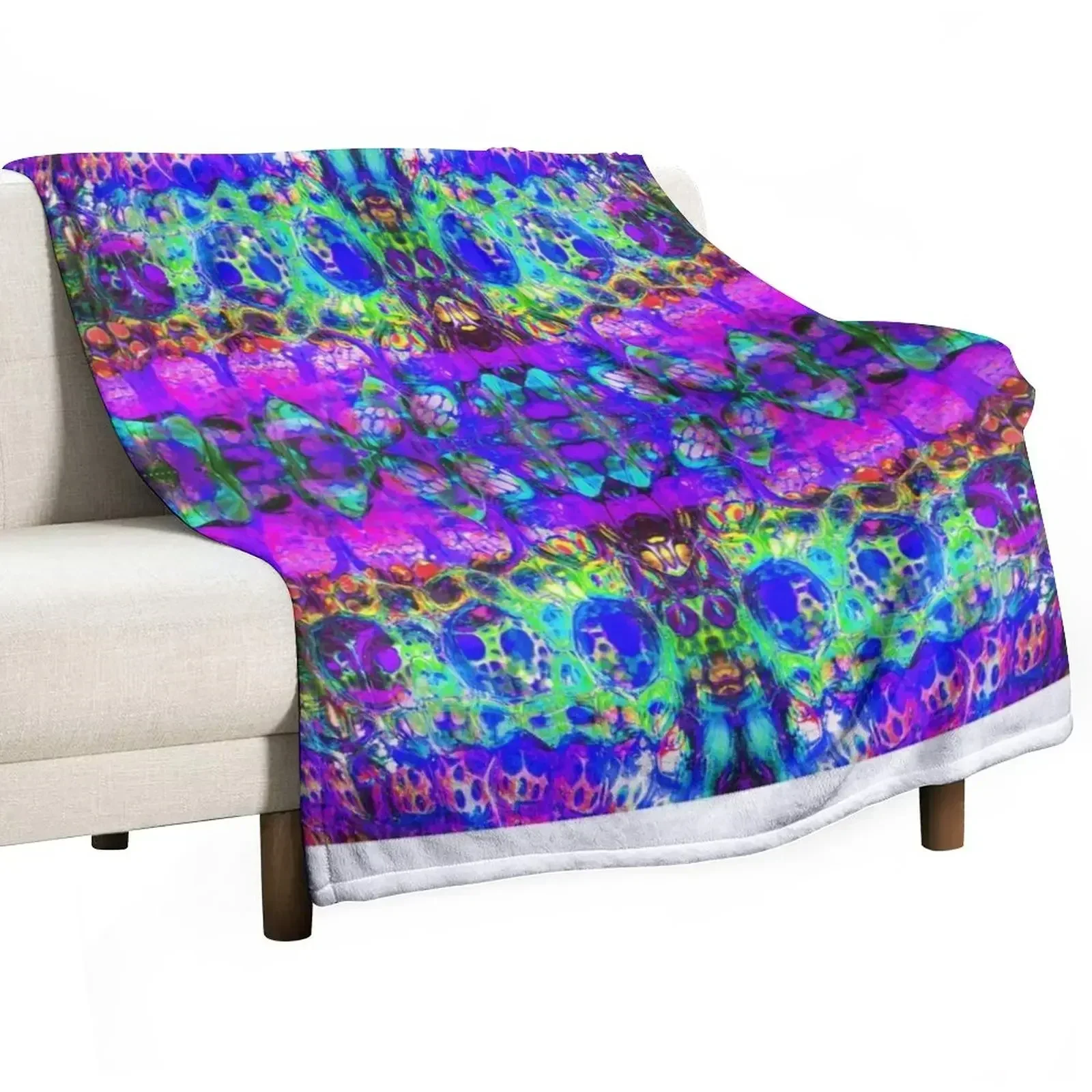 blacklight madness Throw Blanket Furry Blankets Sofas Of Decoration Luxury Throw anime Bed Beautifuls Blankets