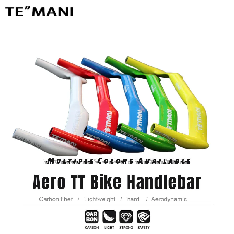 TEMANI Carbon Road Bike Handlebar 31.8mm X 400-440mm Lightweight Triathlon TT Bicycle Rest Position Bar for Enhanced Performance