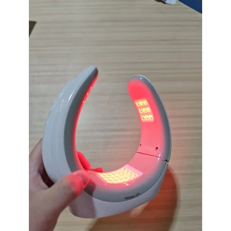 

Cervical Spondylosis Relief Device Red Blue LED Light Therapy Neck Shoulder Pain Relief Muscle Relax Massager