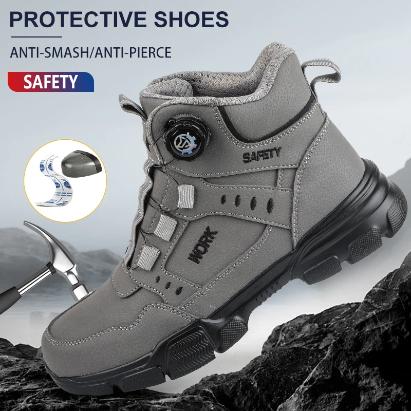 

The latest male and female knob buckle safety shoes for 2026 are suitable for logistics transportation in industrial and mining